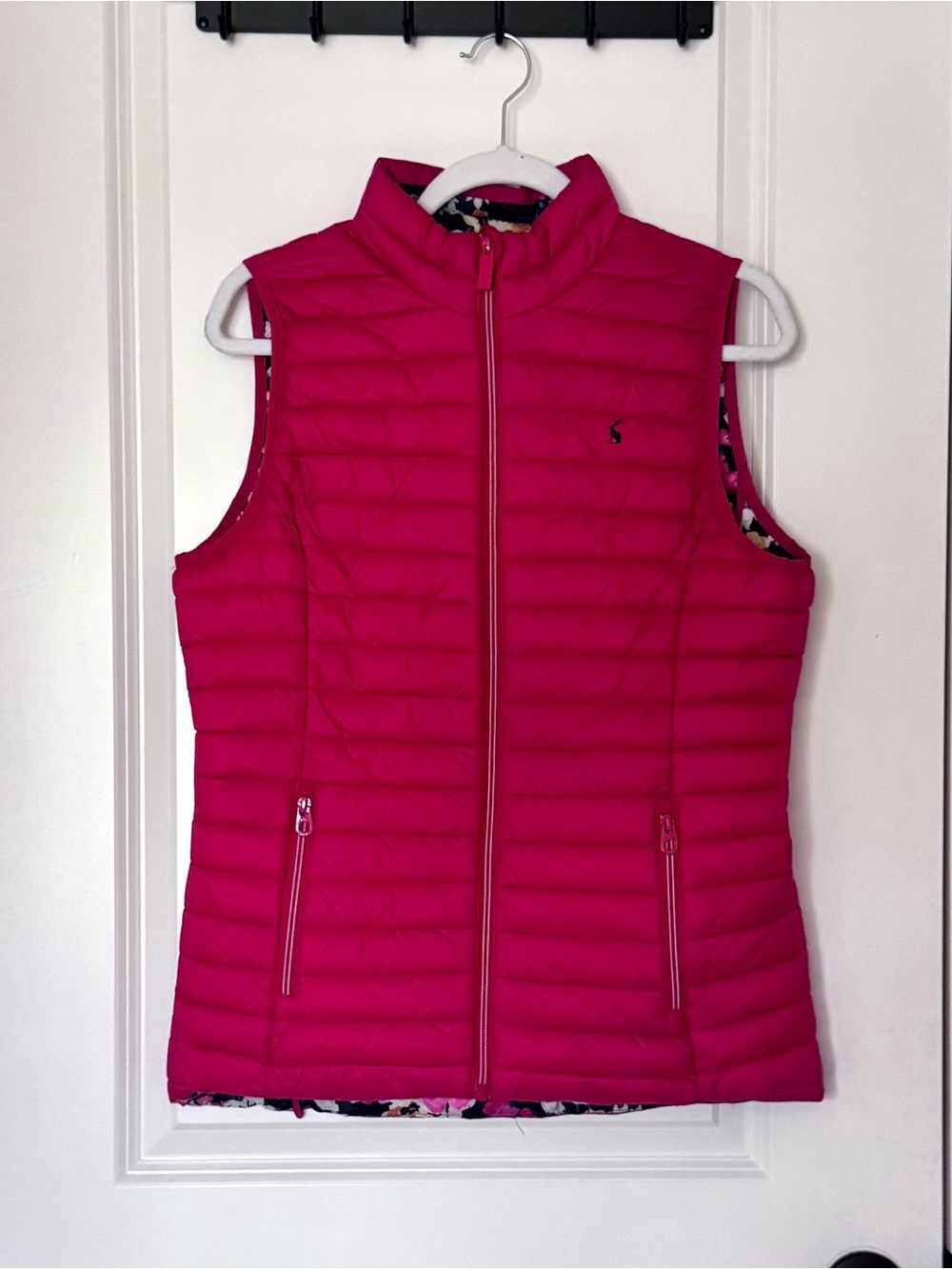 Joules Hot Pink Quilted Packable Vest
